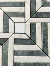 Load image into Gallery viewer, CHICAGO CARRARA + INDIAN GREEN HONED MOSAIC
