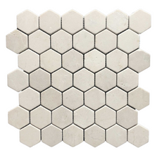 Load image into Gallery viewer, CREMA MARFIL HEXAGON TUMBLED MOSAIC
