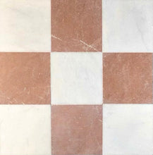Load image into Gallery viewer, ROSSO ALCANTARA AND MILOS MARBLE TUMBLED CHECKERBOARD

