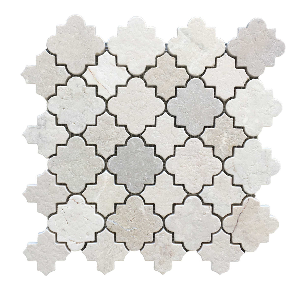 NIRVANA CREMA MARFIL MARBLE TUMBLED MOSAIC