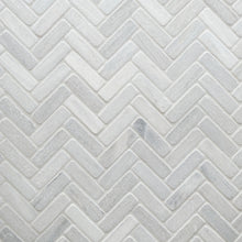 Load image into Gallery viewer, SOLTO MARBLE HERRINGBONE TUMBLED MOSAIC
