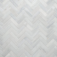 Load image into Gallery viewer, SOLTO MARBLE HERRINGBONE HONED MOSAIC
