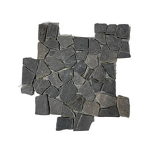 Load image into Gallery viewer, BLACK MARBLE TUMBLED INTERLOCKING MOSAIC
