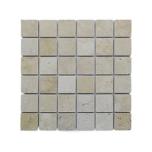 Load image into Gallery viewer, CLASSIC TRAVERTINE LARGE SQUARE TUMBLED MOSAIC
