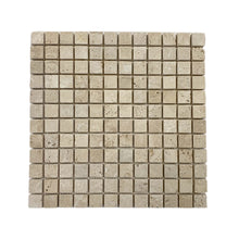 Load image into Gallery viewer, CLASSIC TRAVERTINE SMALL SQUARE TUMBLED MOSAIC
