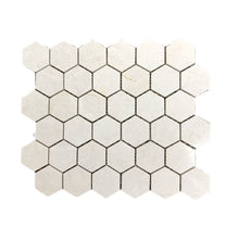 Load image into Gallery viewer, SNOW WHITE MARBLE 48MM HEXAGON POLISHED MOSAIC
