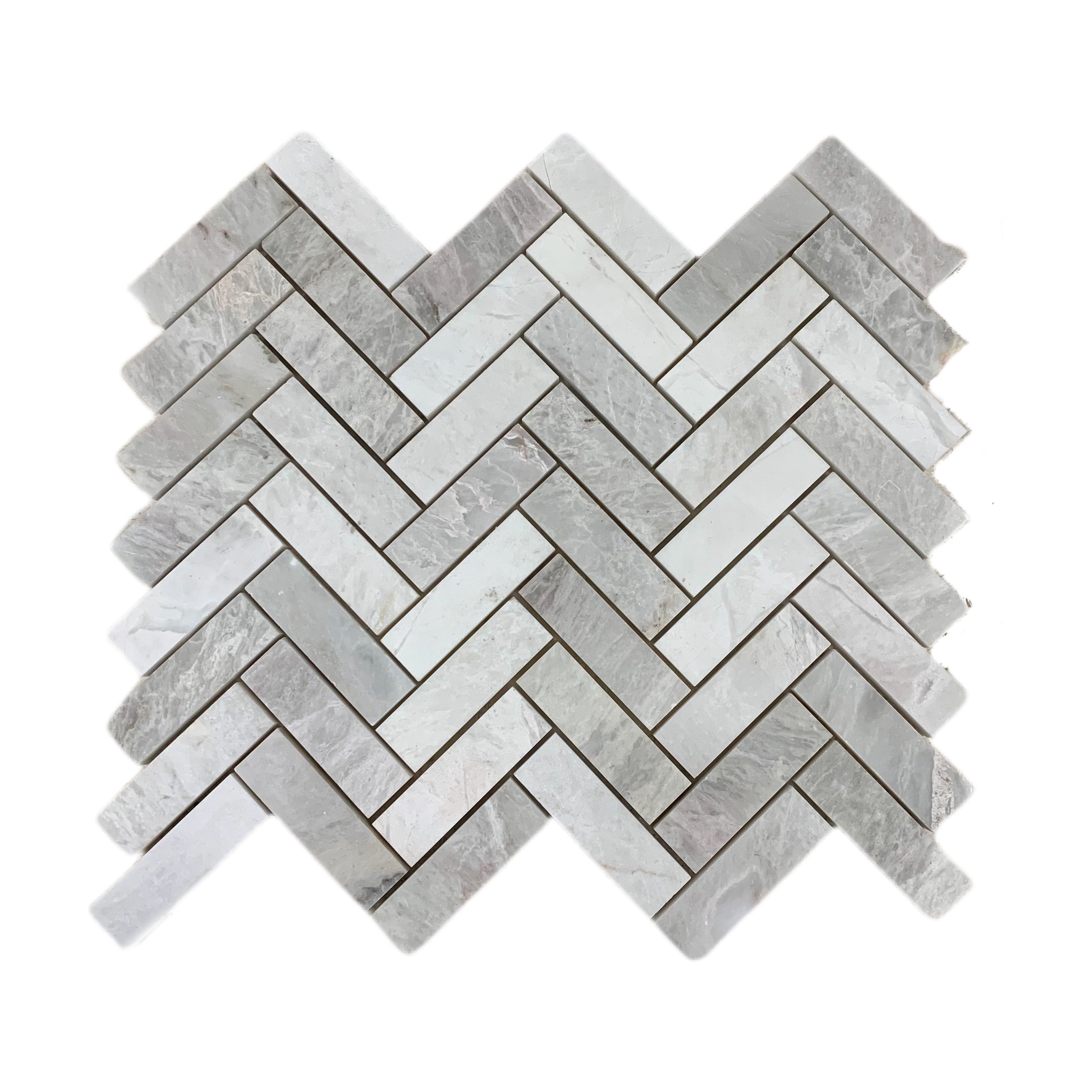 ICEBERG POLISHED HERRINGBONE MOSAIC – Graystone Tile & Design Studio