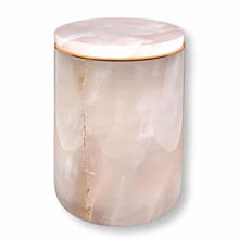 Load image into Gallery viewer, PINK ONYX STONE HANDCRAFTED CANDEL VESSEL WITH LID
