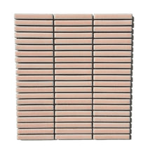 Load image into Gallery viewer, VINTAGE PINK GLOSS PORCELAIN 12X92MM KITKAT MOSAIC
