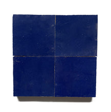 Load image into Gallery viewer, Zellige Bleu Foncé Terracotta Moroccan Square
