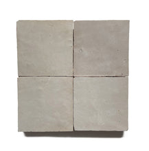 Load image into Gallery viewer, Zellige Ecru Off White Terracotta Moroccan Square
