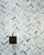 Load image into Gallery viewer, MING GREEN HERRINGBONE HONED MOSAIC
